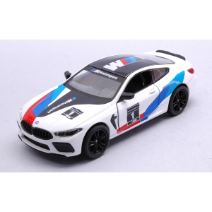 BMW M8 COMPETITION COUPE' N.1 WHITE cm 11 1:32 Kinsmart Modellismo Giocattolo Modellino