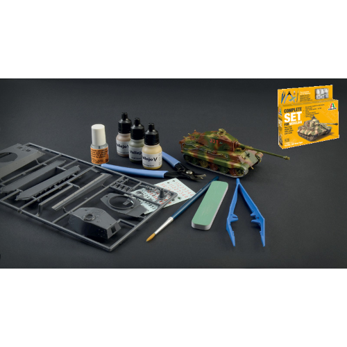 KING TIGER SET COMPLETO KIT 1:72 Italeri Kit Mezzi Militari Modellino