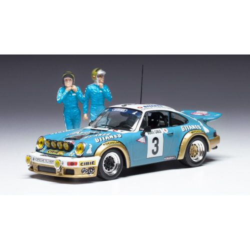 PORSCHE 911 SC 3.0L GITANES N.3 WINNER RALLY MONTE CARLO 1978 WITH FIGURE NICOLAS/LAVERNE 1:43 Ixo Model Auto Rally Modellino
