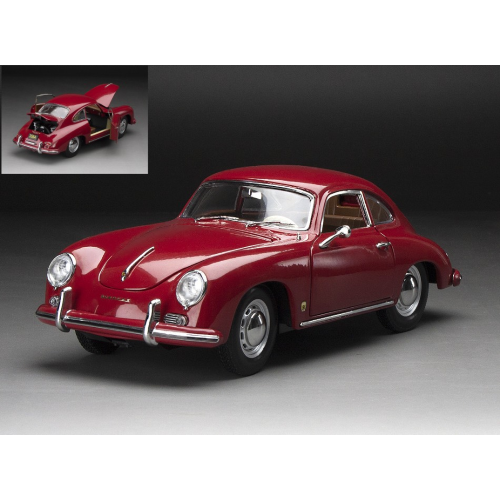 PORSCHE 356A 1500 GS CARRERA GT 1957 RED 1:18 SunStar Auto Stradali Modellino