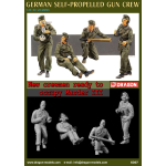 GERMAN SELF-PROPELLED GUN CREW KIT 1:35 Dragon Kit Figure Militari Die Cast Modellino