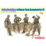 FALLSCHIRMJAGER W/KURZER 8cm GRANATWERFER 42 KIT 1:35 Dragon Kit Figure Militari Modellino