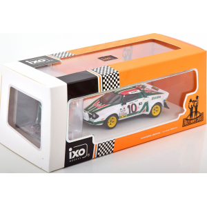 LANCIA STRATOS HF N.10 WINNER RALLY MONTE CARLO 1976 WITH FIGURE MUNARI/MAIGA 1:43 Ixo Model Auto Rally Modellino
