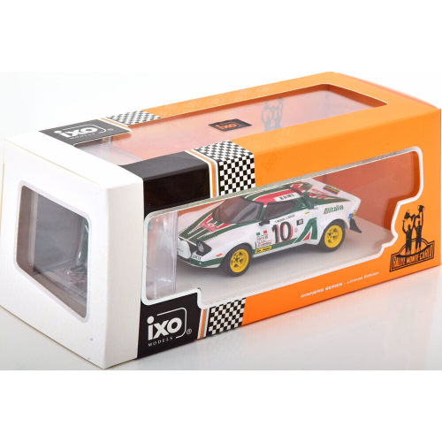 LANCIA STRATOS HF N.1 WINN.RALLY MONTE C.1977 WITH FIGURE MUNARI/MAIGA 1:43 Ixo Model Auto Rally Modellino