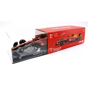 FERRARI F1-75 N.16 C.LECLERC MONZA 2022 75th ANNIVERSARY WITH HARD CASE 1:24 Burago Formula 1 Modellino