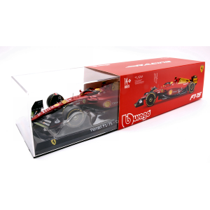 FERRARI F1-75 N.55 CARLOS SAINZ MONZA 2022 75th ANNIVERSARY WITH HARD CASE 1:24 Burago Formula 1 Modellino