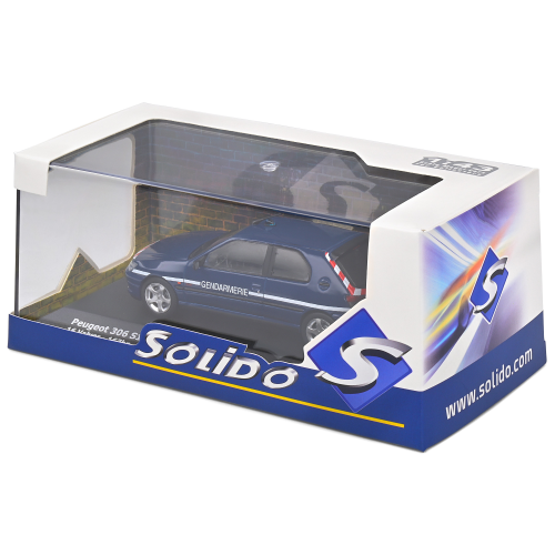 PEUGEOT 306 S16 GENDARMERIE 1998 BLUE 1:43 Solido Forze dell'Ordine Modellino