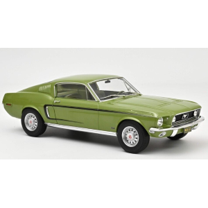 FORD MUSTANG FASTBACK GT 1968 LIGHT GREEN METALLIC 1:12 Norev Auto Stradali Modellino