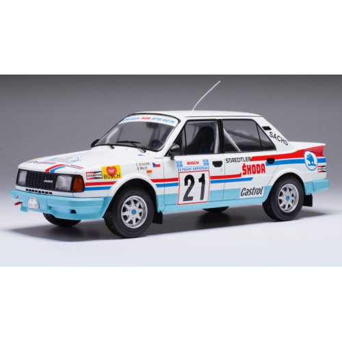 SKODA 130 LR N.21 RALLY ACROPOLIS 1986 KRECEK/MOTL 1:18 Ixo Model Auto Rally Modellino