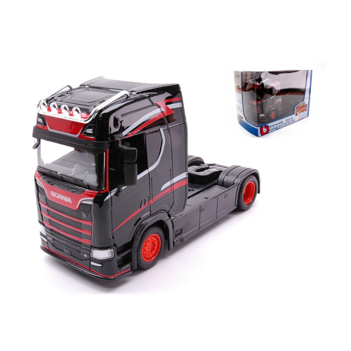 SCANIA S730 HIGHLINE CAB 2017 BLACK 1:43 Burago Camion Modellino