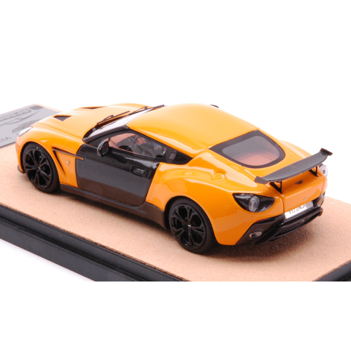 ASTON MARTIN V12 ZAGATO 2012 GLOSS ORANGE WITH CARBON ED.LIM.PCS 10 1:43 Tecnomodel Auto Stradali Modellino