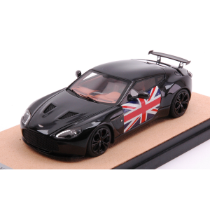 ASTON MARTIN V12 ZAGATO 2012 BLACK WITH ENGLISH FLAG ED.LIM.PCS 10 1:43 Tecnomodel Auto Stradali Modellino