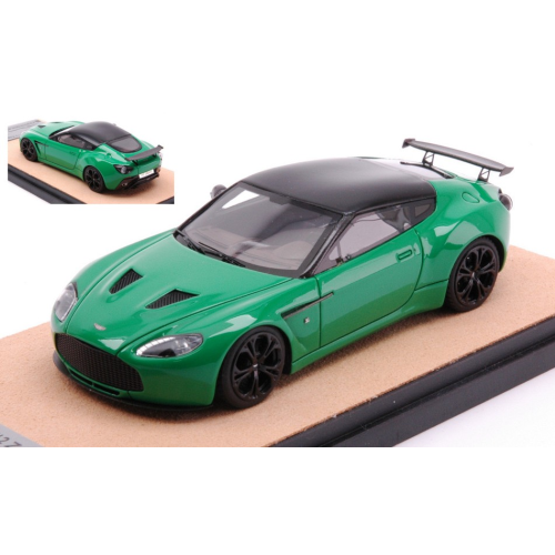 ASTON MARTIN V12 ZAGATO 2012 BRILLANT GREEN WITH BLACK ED.LIM.PCS 10 1:43 Tecnomodel Auto Stradali Modellino