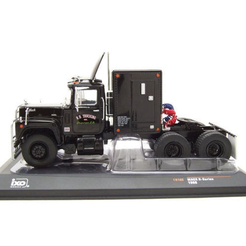 MACK R-SERIES 1966 BLACK WITH REAR CABINE 1:43 Ixo Model Camion Modellino
