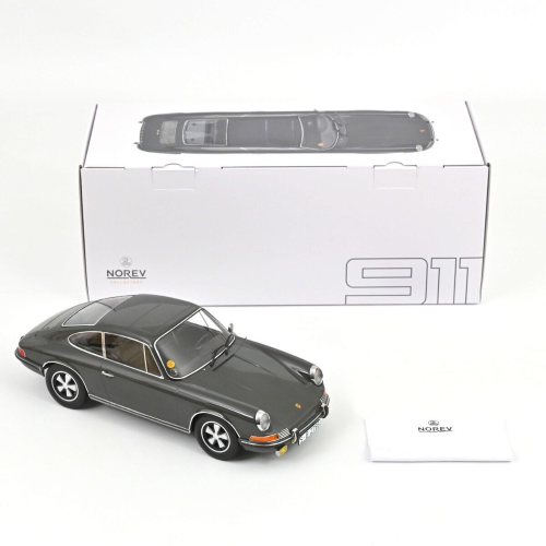 PORSCHE 911 S 1972 SLATE GREY 1:12 Norev Auto Stradali Modellino