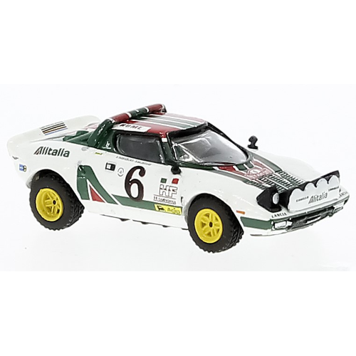 LANCIA STRATOS HF N.6 2nd RALLY MONTECARLO 1976 WALDEGAARD-THORSZEL.1:87 Brekina Auto Rally Modellino