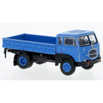 FIAT 642 FLATBED PLATFORM TRAILER BLUE/BLACK 1:87 Brekina Camion Die Cast Modellino