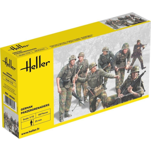 GERMAN PANZERGRENADIERS KIT 1:72 Heller Kit Figure Militari Modellino