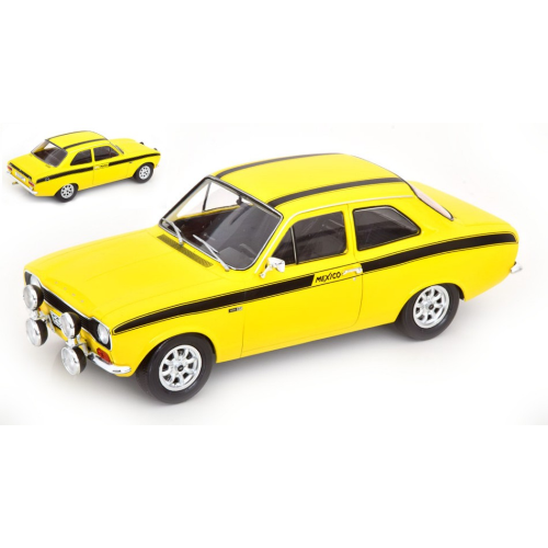 FORD ESCORT MK I MEXICO 1973 YELLOW 1:18 ModelCarGroup Auto Stradali Modellino