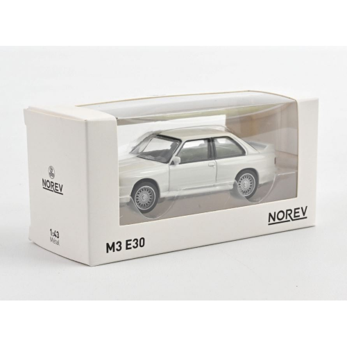 BMW M3 E30 1986 WHITE JET-CAR 1:43 Norev Auto Stradali Modellino