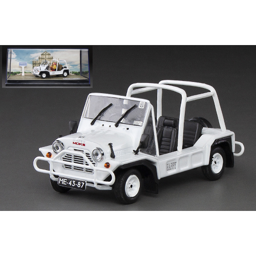 AUSTIN MINI MOKE 1968 WHITE + FIGURES 1:43 Vitesse Auto Stradali Modellino