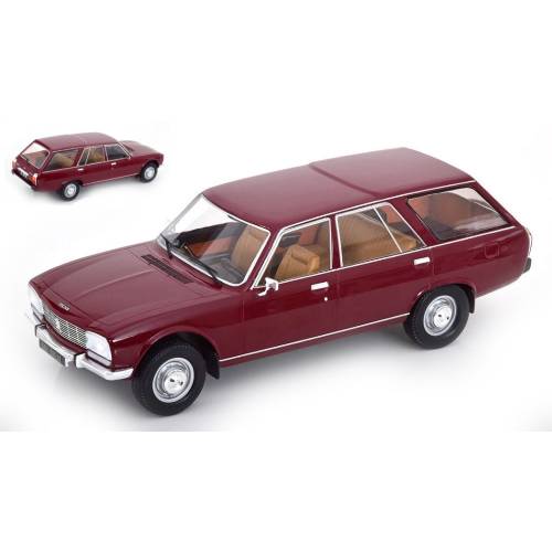 PEUGEOT 504 BREAK 1976 DARK RED 1:18 ModelCarGroup Auto Stradali Modellino