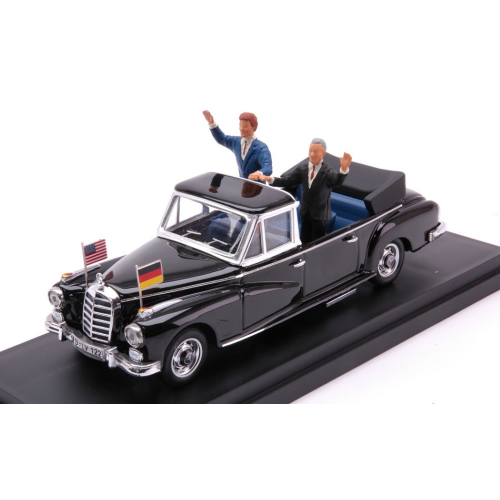 MERCEDES 300 D LANDAULET 1963 ADENAUER-KENNEDY 1:43 Rio Personaggi Storici Modellino