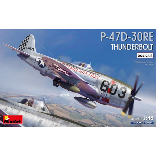 P-47D-30RE THUNDERBOLT BASIC KIT 1:48 Miniart Kit Aerei Modellino