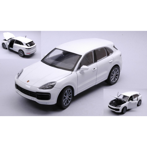 PORSCHE CAYENNE TURBO 2019 WHITE 1:24 Welly Auto Stradali Modellino