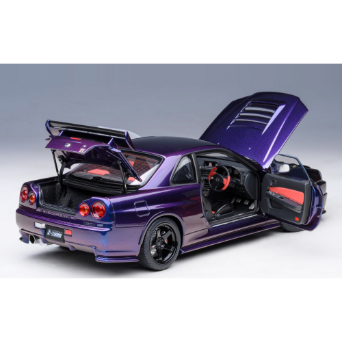 NISSAN SKYLINE GT-R (R34) NISMO Z-TUNE 2002 MIDNIGHT PURPLE 1:18 AutoArt Auto Stradali Modellino