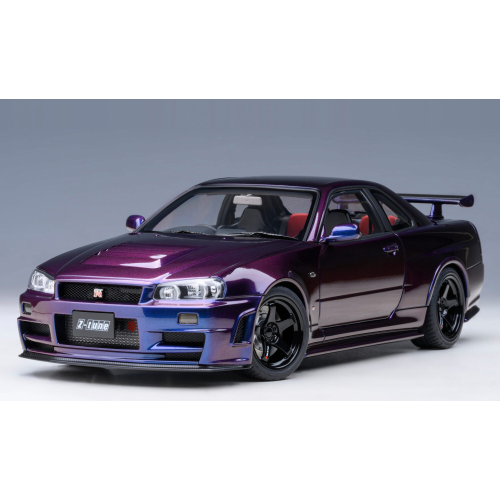 NISSAN SKYLINE GT-R (R34) NISMO Z-TUNE 2002 MIDNIGHT PURPLE 1:18 AutoArt Auto Stradali Modellino