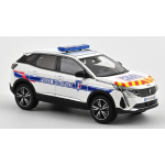 PEUGEOT 3008 2023 POLICE MUNICIPALE WITH RED & YELLOW STRIPING 1:43 Norev Forze dell'Ordine Die Cast Modellino