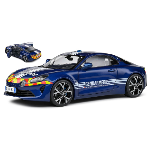 ALPINE A110 GENDARMERIE 2023 BLUE 1:18 Solido Forze dell'Ordine Modellino