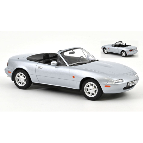 MAZDA MX-5 1989 SILVER 1:18 Norev Auto Stradali Modellino