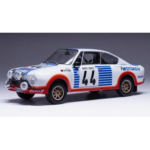 SKODA 130 RS N.44 RALLY MONTE CARLO 1977 ZAPADLO-MOTAL 1:24 Ixo Model Auto Rally Modellino