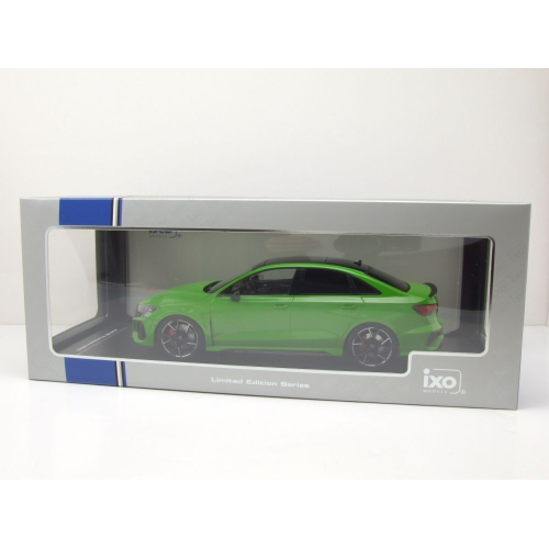 AUDI RS3 LIMOUSINE 2022 LIGHT GREEN "IXO FOR MCG" 1:18 Ixo Model Auto Stradali Modellino