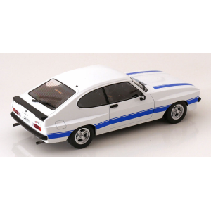 FORD CAPRI MK II X-PACK 1975 WHITE/BLUE 1:18 ModelCarGroup Auto Stradali Modellino