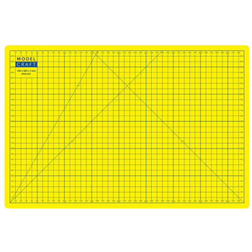 FOGLIO DI LAVORO GIALLO 450x300 2 SPESSORI A3 Model Craft Colori ed Accessori Modellino