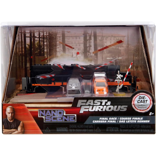 NANO TRAIN DIORAMA FAST & FURIOUS (CARS cm 4) Jada Toys Movie Modellino