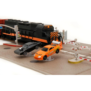 NANO TRAIN DIORAMA FAST & FURIOUS (CARS cm 4) Jada Toys Movie Modellino