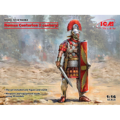 ROMAN CENTURION (1 CENTURY) KIT 1:16 ICM Kit Figure Militari Modellino