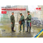 WWII GERMAN STAF PERSONNEL KIT 1:24 ICM Kit Figure Militari Die Cast Modellino