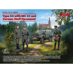 TYPE G4 WITH MG 34 AND GERMAN STAFF PERSONNEL KIT 1:24 ICM Kit Auto Die Cast Modellino