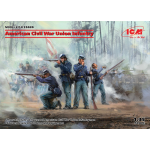 AMERICAN CIVIL WAR UNION INFANTRY KIT 1:35 ICM Kit Figure Militari Die Cast Modellino