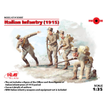 ITALIAN INFANTRY 1915 4 FIGURES KIT 1:35 ICM Kit Figure Militari Die Cast Modellino