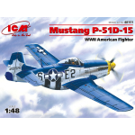 MUSTANG P-51D-15 WWII AMERICAN FIGHTER KIT 1:48 ICM Kit Aerei Die Cast Modellino