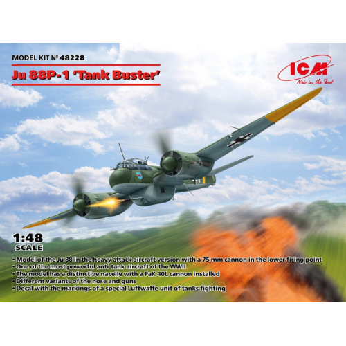 JU 88P-1 TANK BUSTER KIT 1:48 ICM Kit Aerei Modellino