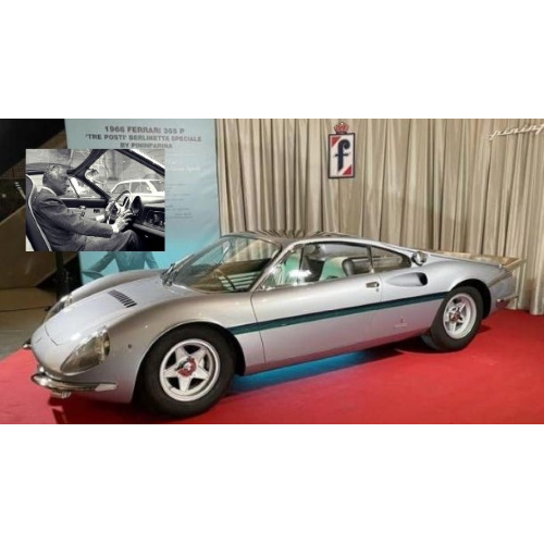FERRARI 365P 3 POSTI 1966 SILVER GIANNI AGNELLI CAR "MASTERPIECE" 1:43 Autocult Auto Stradali Modellino
