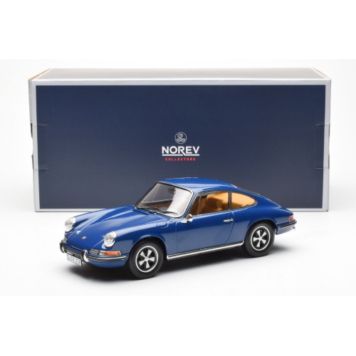 PORSCHE 911 S 1969 BLUE 1:18 Norev Auto Stradali Modellino