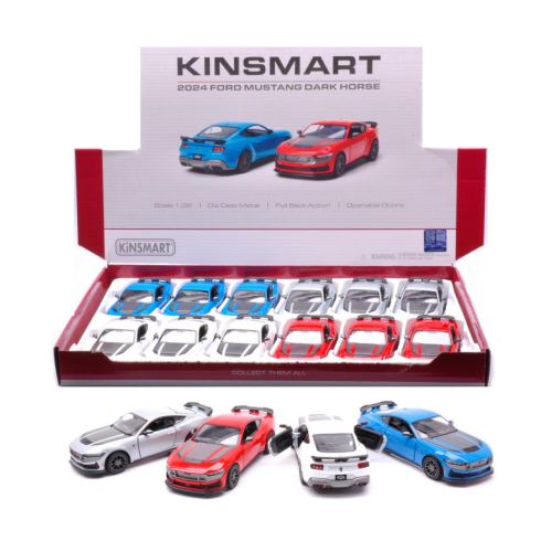 FORD MUSTANG DARK HORSE (1 Modellino) cm 12 1:38 Kinsmart Modellismo Giocattolo Modellino
